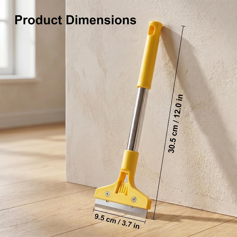 Pala adhesiva para azulejos de vidrio, herramienta de limpieza multifuncional para el hogar para varias superficies, removedor de pintura para vidrio, azulejos y suelos, paquete de 3