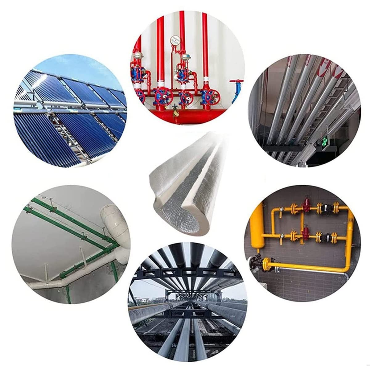 Tubo Isolante Autoadesivo Semiaperto, Isolante per Tubature, Antigelo E Ritardante di Fiamma, Spesso 15/20 Mm, per Tubo Invernale, Lunghezza 95 Cm (Size : 219mmx20mm)