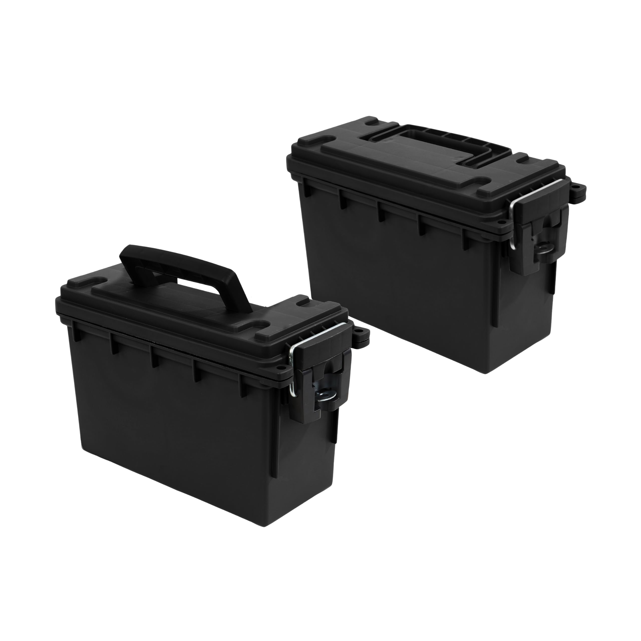 Sheffield Ammo Box Made in USA, Stackable Lockable Ammo Storage Box, Black