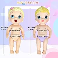 Vista 7 de ARTST Alive - Ropa de bebé, 7 juegos de ropa de muñeca de bebé, accesorios de vestido, traje de baño para muñecas de 10 a 12 pulgadas, niñas