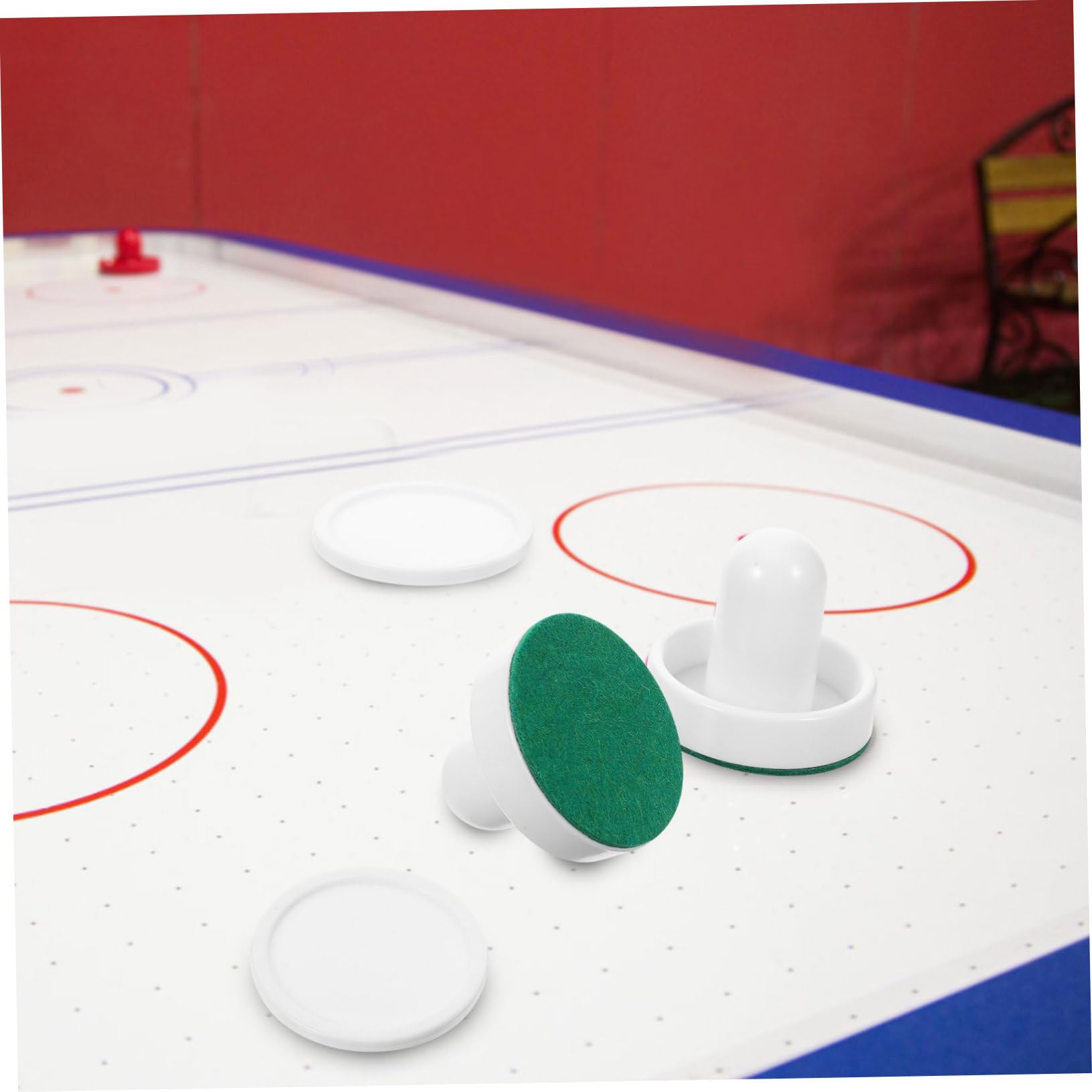 Set Accessori Hockey su Ghiaccio Tavolo Spintori 60mm e Dischi 51mm, Kit Gioco Arcade per Feste e Sale Giochi, Ricambi per Spingitori e Racchette da Hockey da Tavolo