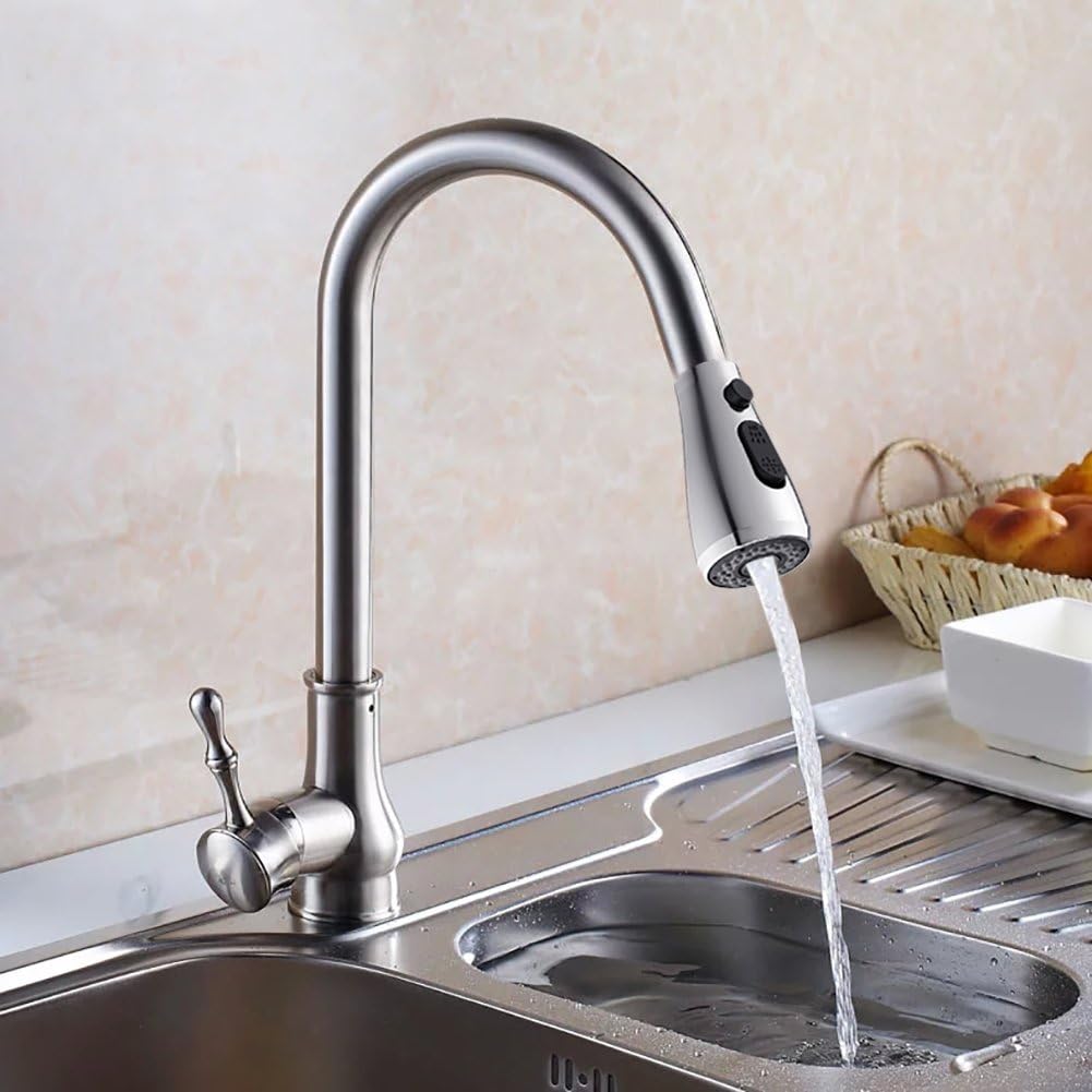 Pull Down Faucet Spray Head, Kitchen Sink Faucet Sprayer Head Nozzle Pull Out Hose Sprayer Replacement Part Faucet Head Kitchen Tap Sprayer Spout