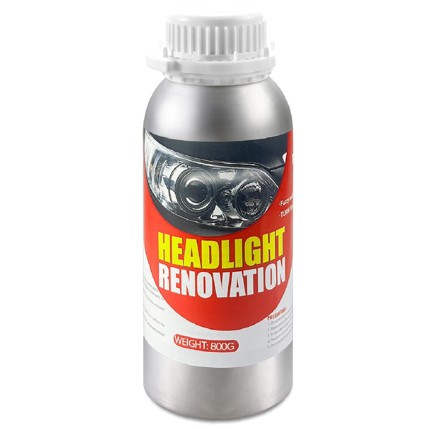 Liquide De Restauration De Phare, renovateur Phare Voiture，Polissage Scratch Flou du phares des Auto et de Moto de préparation de Phare de Liquide de réparation（800g）