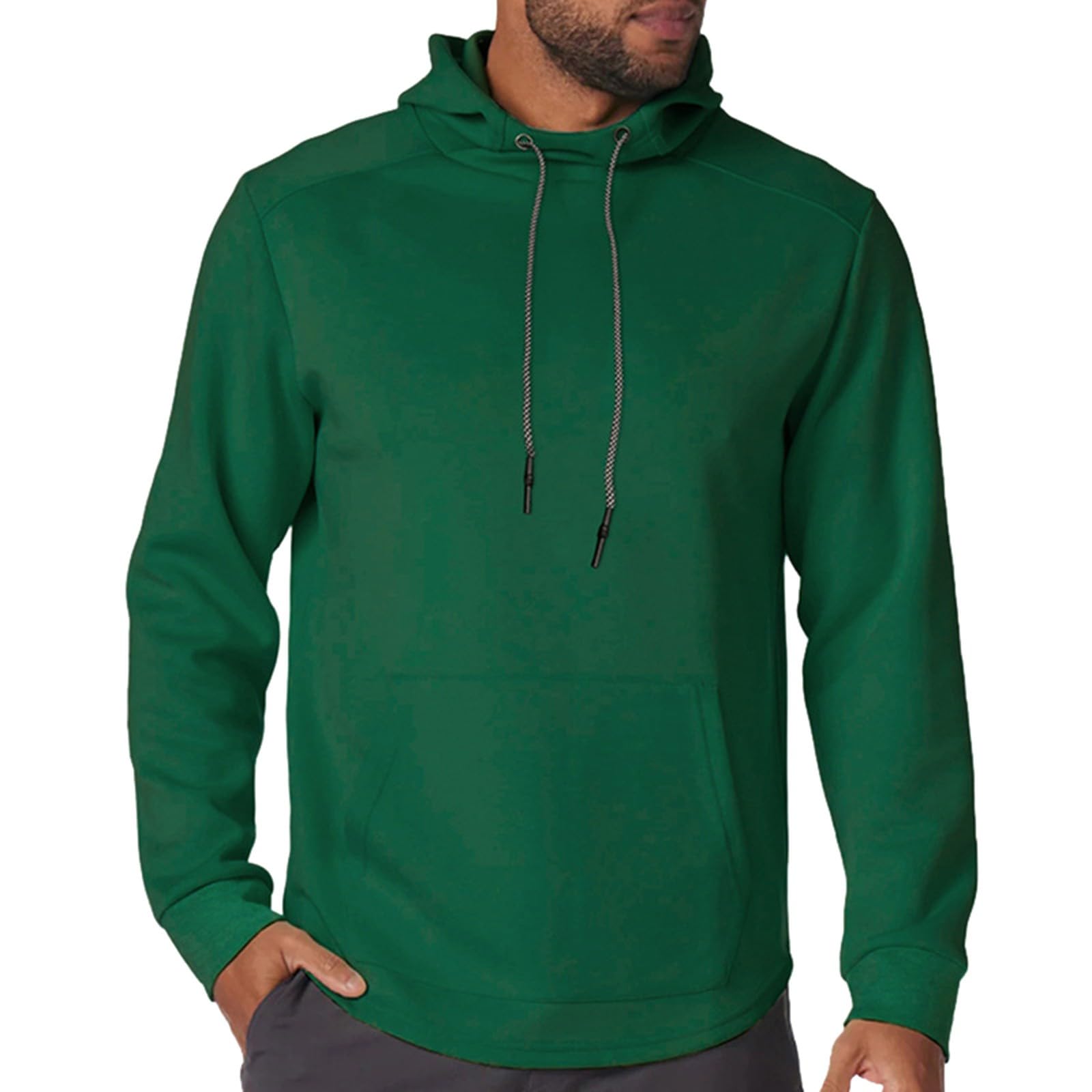 GenericMen's Lightweight Bomber Jacket Stand Collar Long Sleeve Windbreaker Solid Relaxed Fit Casual Bomber Jacket With Pockets