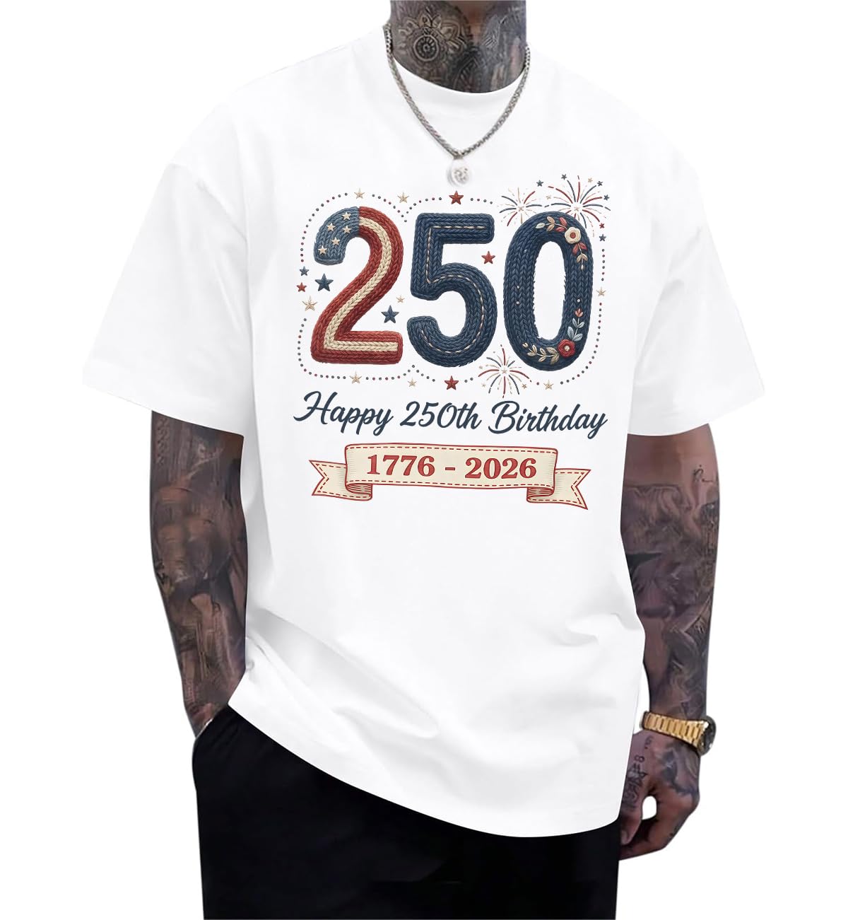'Happy 250th Birthday America Shirt Independence Day' 4 lipca 250 rocznica USA koszula damska męska