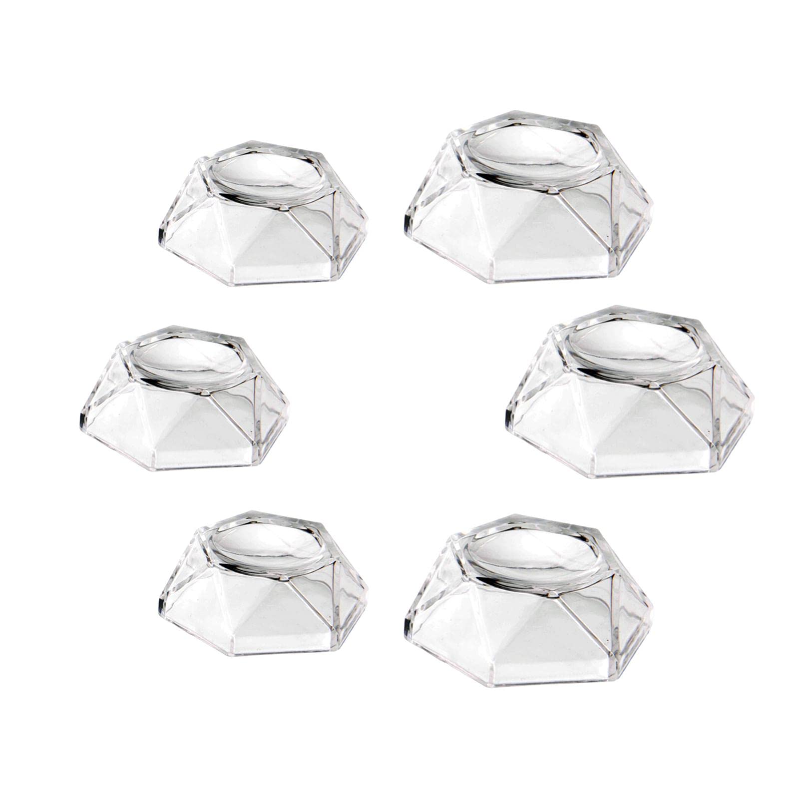 Support de présentoir acrylique 6 pièces transparent pour socle d'oeufs et boule de cristal