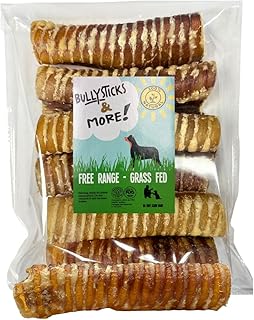6 Inch Beef Trachea (6 Pack) | 100% Grass Fed | Long Lasting Dog Chews | Parents Choice Treats