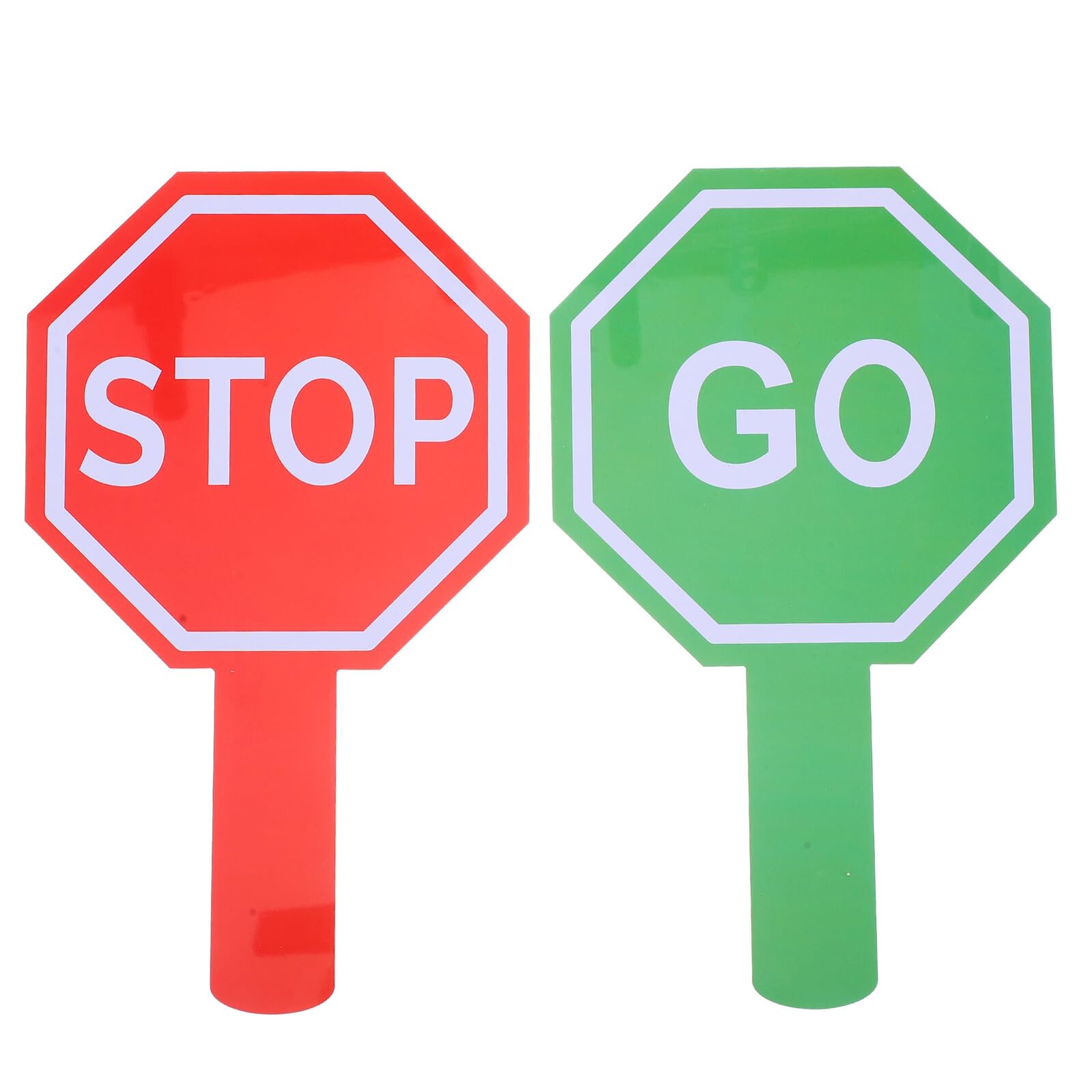 Parliky 2 Pcs Double Sided Traffic Paddles with Handle for Kids