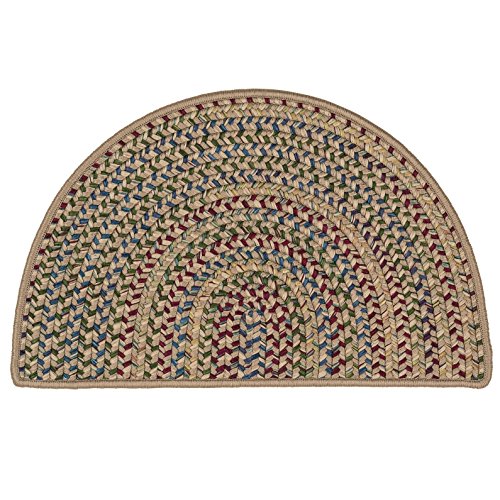 Colonial Mills Farmhouse Braided Hearth Area Rug 18 x 26 Taupe