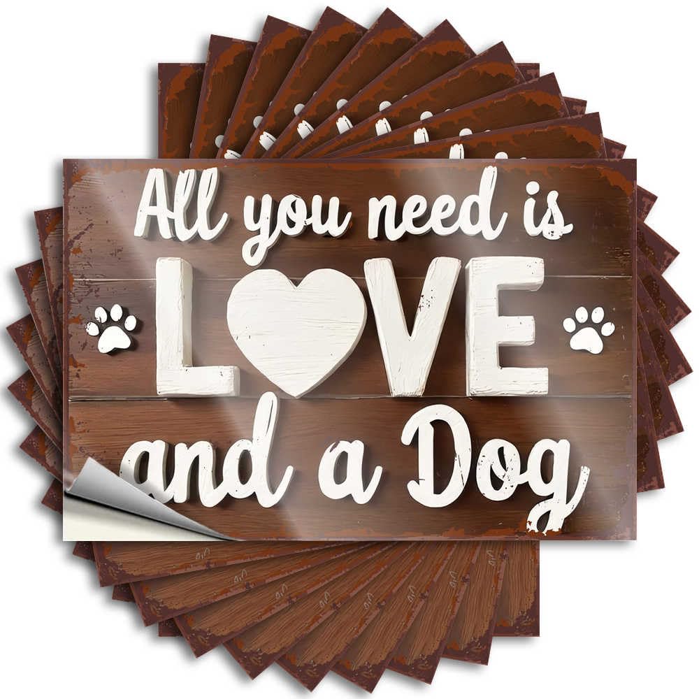 Stickers Guest Math Feminist Bumper Love and A Dog: The Perfect Combination - Scratch Resistant Stickers(6X9CM)