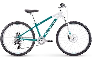 Exclusive Raleigh Bikes: Eva 24 Kids Hardtail Mountain Bike for Girls Youth 8-12, Teal