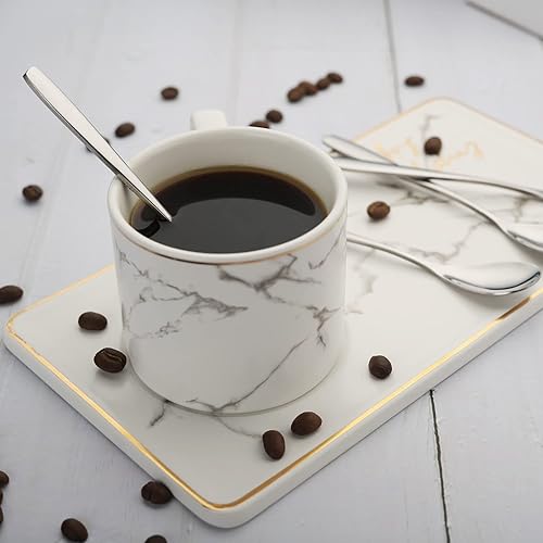 Miniatura 6 de Cucharas de huevo de acero inoxidable, cucharas pequeñas de acero inoxidable para té, café y postre, juego de 6