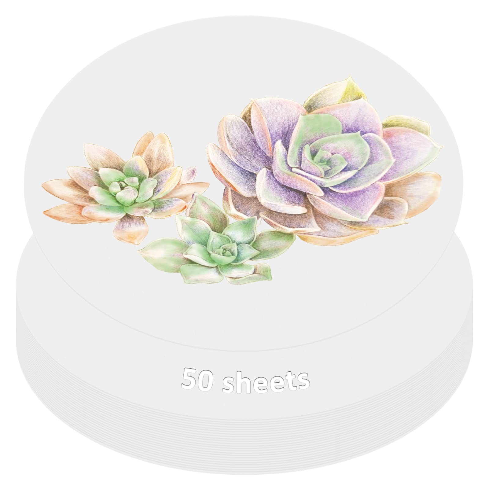 SNOMEL 50 Fogli Di Carta Rotonda Nera Per Pittura, Diametro 20 Cm