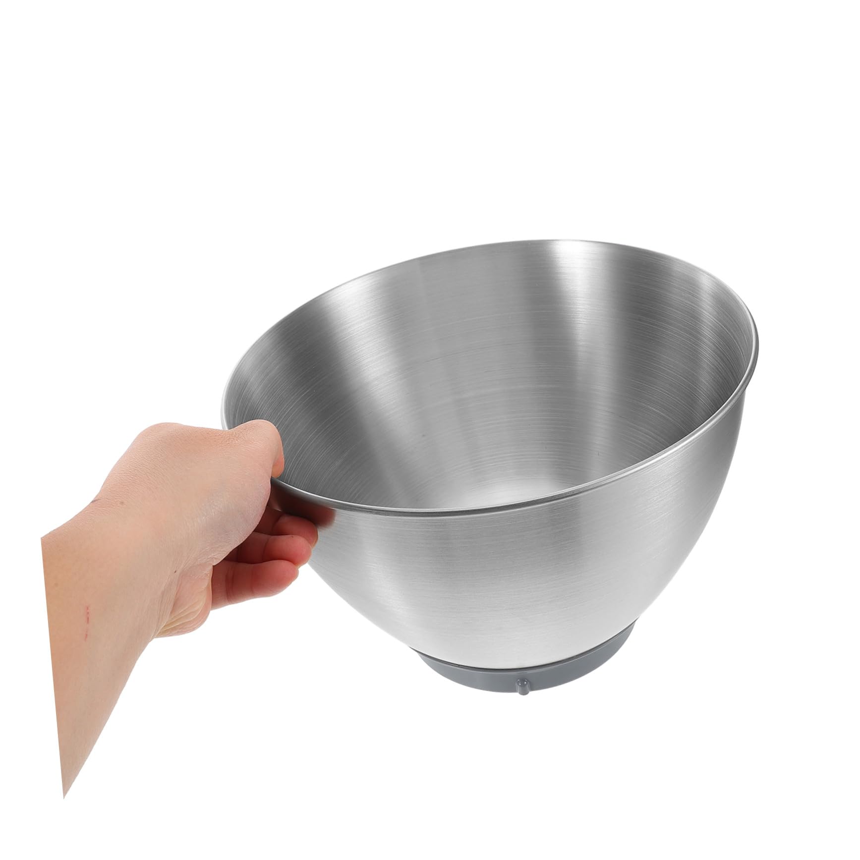 IMIKEYA Edelstahlschüssel 3l mit Tiefem Design Große Rührschüssel aus Silbernem Edelstahl Leicht zu Reinigen für Küche und Backutensilien