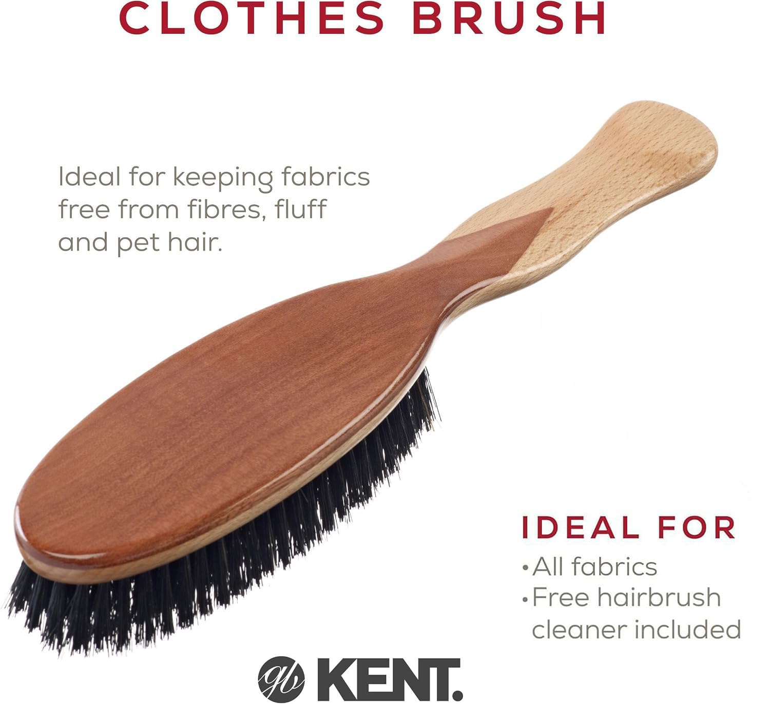 Kent Brushes Veneered Medium Clothes Brush by Kent