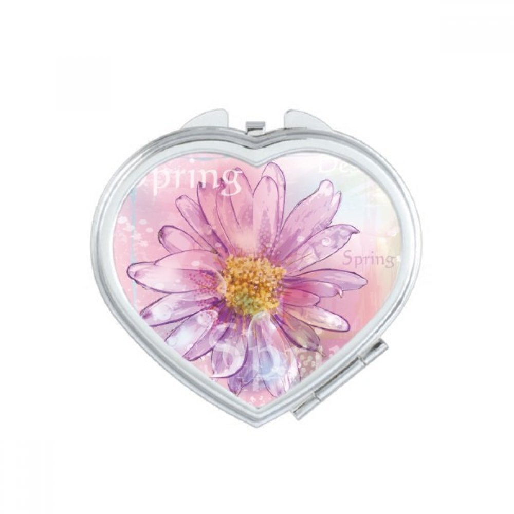 Miroir de poche mignon fleur plante aquarelle pour vos retouches maquillage au bureau ou en voyage