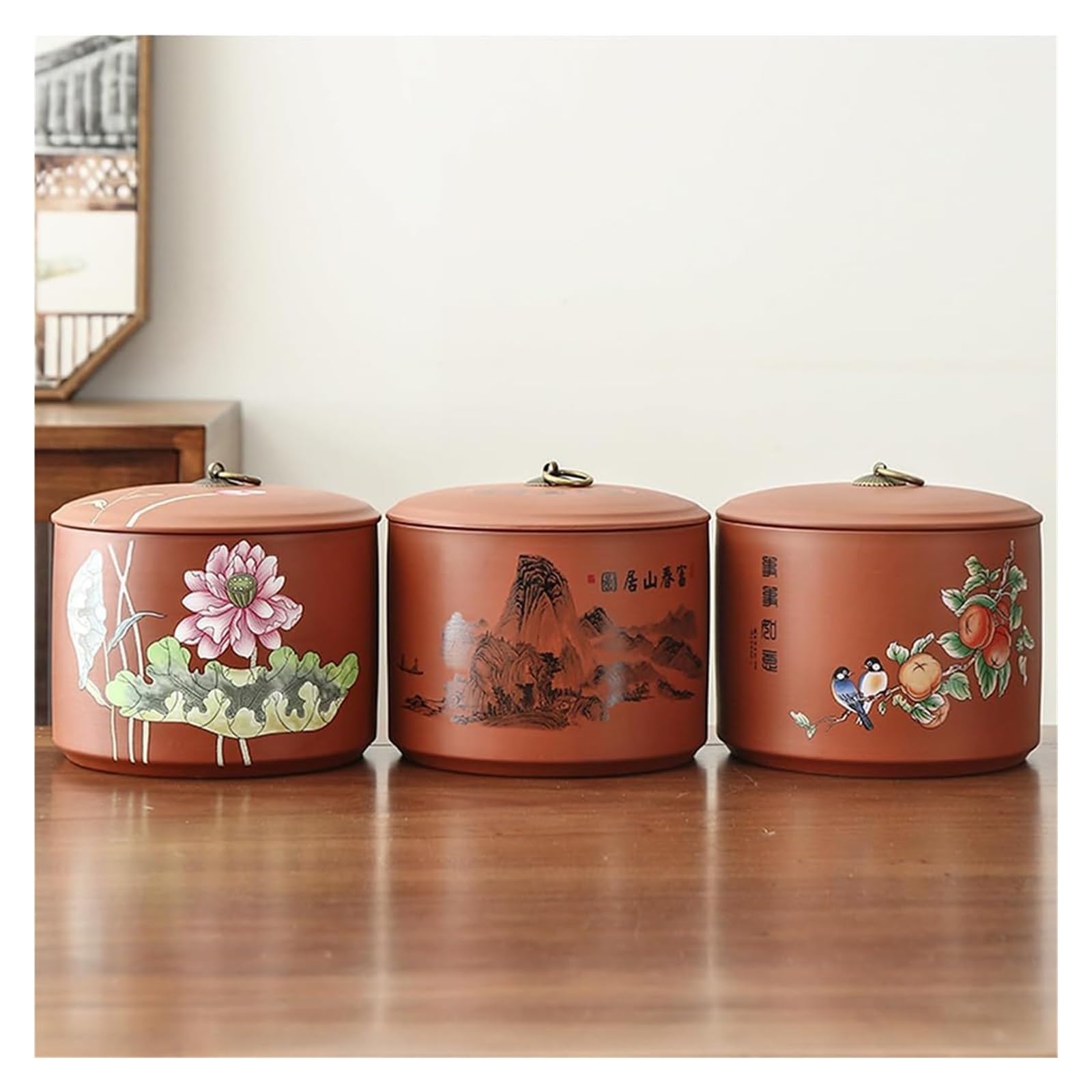 Słoiki z herbatą Ceramiczny pojemnik na herbatę z pokrywką słoiki do przechowywania herbaty Vintage chińskie puszki na herbatę puszka do kuchni herbata kawa na półkę w salonie
