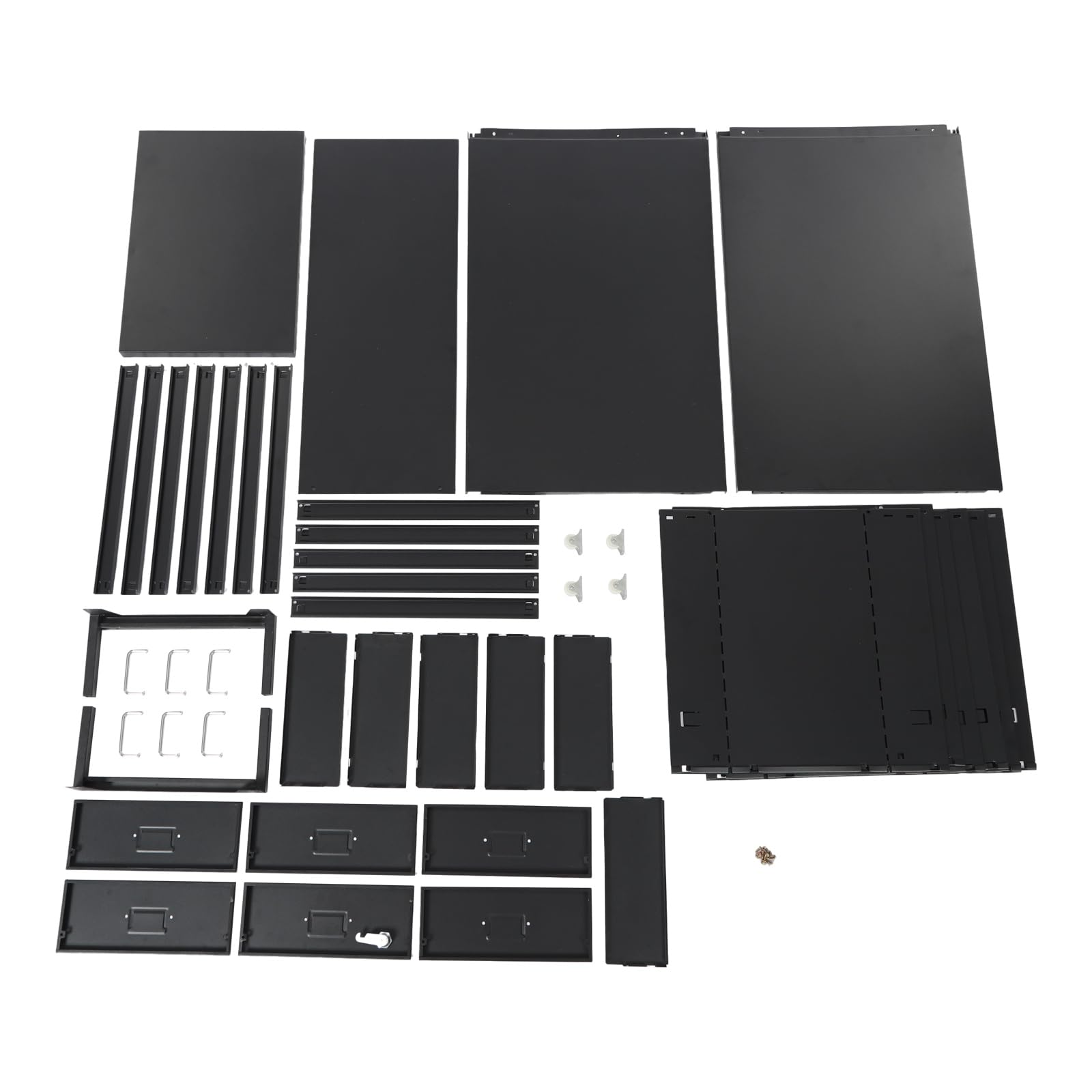 Armoire de rangement verticale mobile à 6 niveaux pour bureau à domicile, 28 x 41 x 69 cm, anti-basculement, en métal, avec tiroirs, verrouillable, pour dossiers, documents (noir)