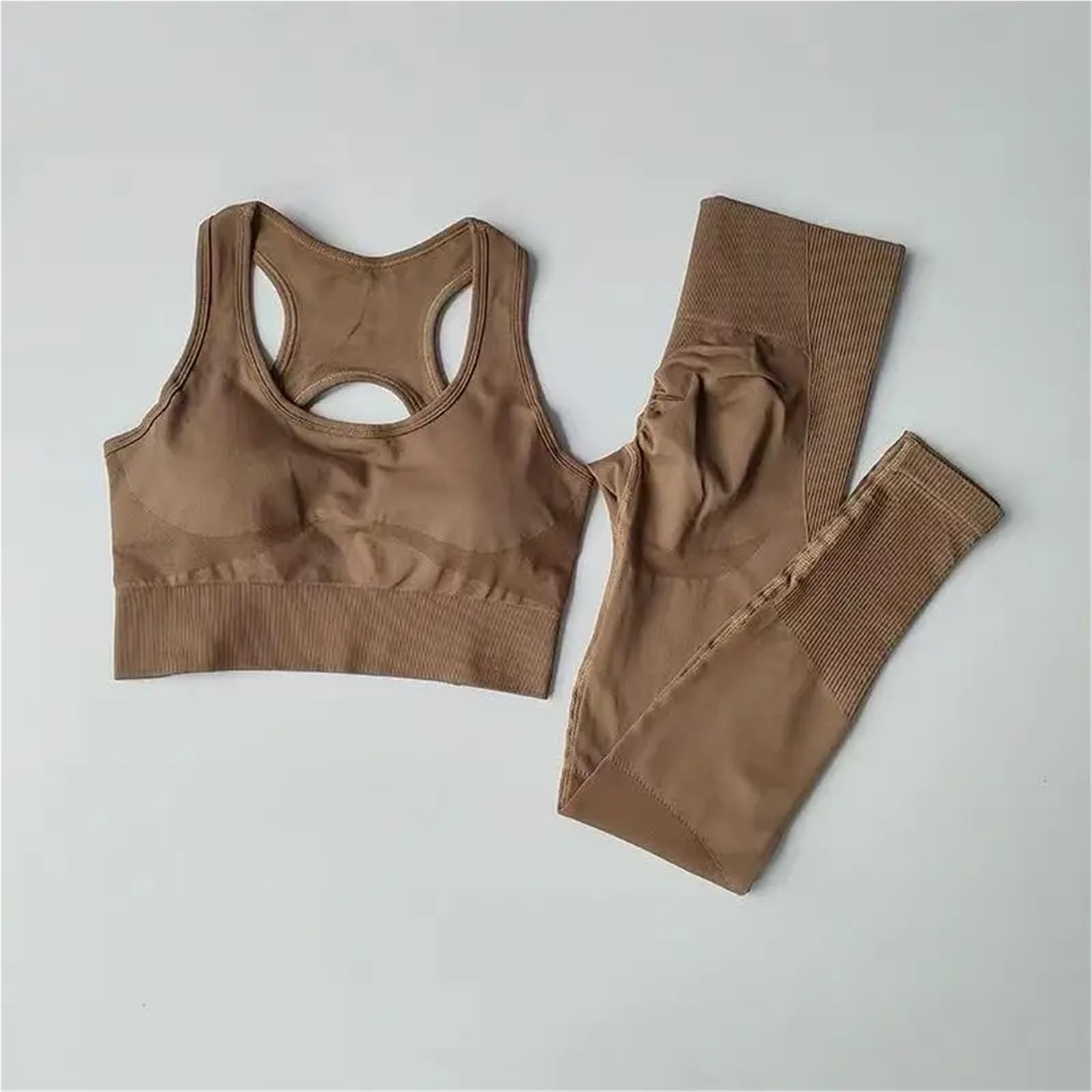Damen Gym Set 2-teiliges Sport-BH-Set for Damen, professionelles Fitness-Tanktop, stoßfeste Lauf-Leggings, Yoga-Anzug