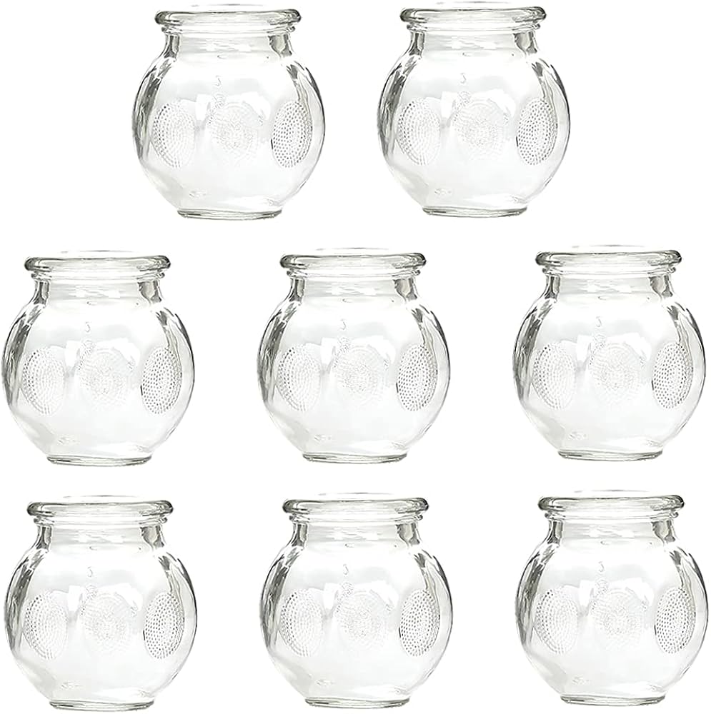 Amazon.co.jp: 中国語ツボ8個ガラスカッピング療法セット厚のガラス