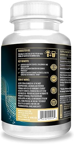 Miniatura 4 de ACTIF Soporte de células STEM - Máxima resistencia con más de 10 factores de células madre, sin OMG, suministro de 2 meses, fabricado en Estados