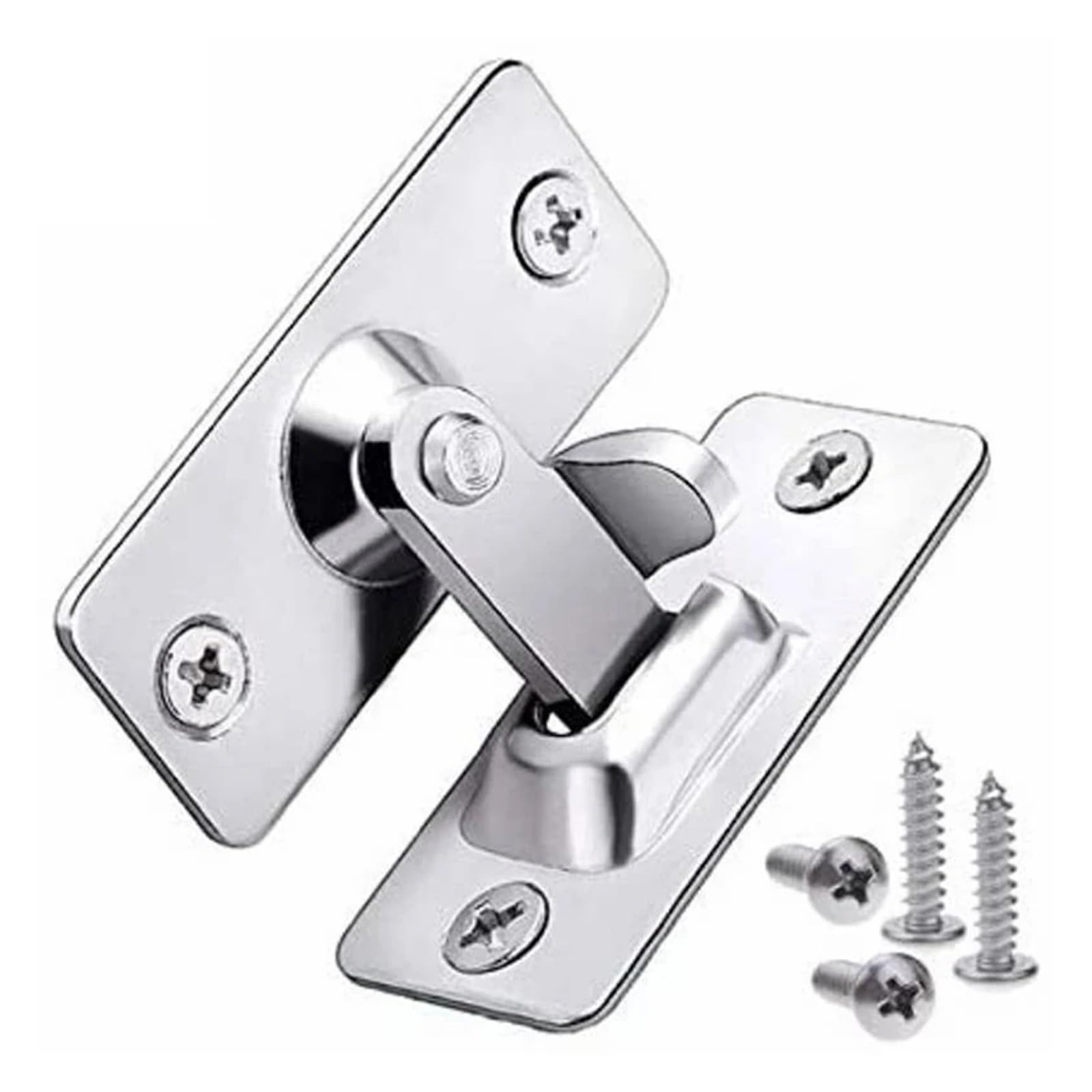 Dqzrtueca One Color Hasp And Staple, 90 Degree Right Angle Stainless Steel Door Padlock Hasp Sliding Bending Latch Lock