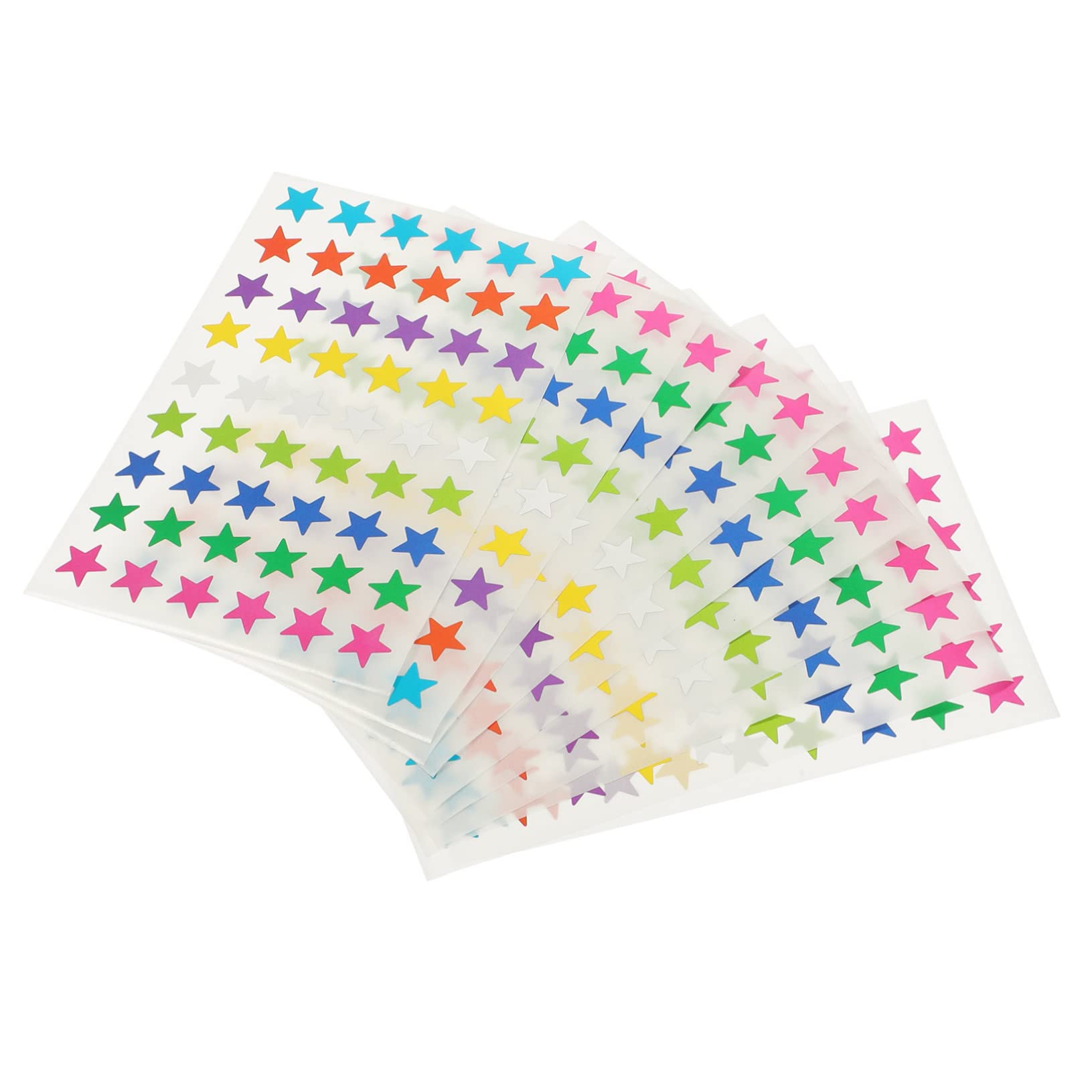 NUOBESTY 250hojas Pegatinas Autoadhesivas De Estrellas Para Scrapbooking De Stickers Coloridos Para Decoración De y Álbumes Para Manualidades y Proyectos