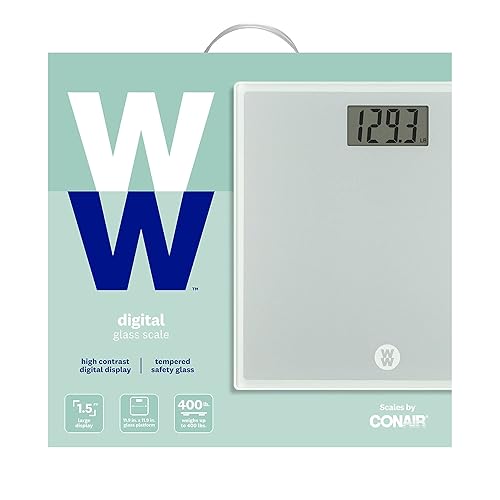 Miniatura 7 de WW Scales by Conair - Báscula de baño de vidrio digital capacidad de 400 libras