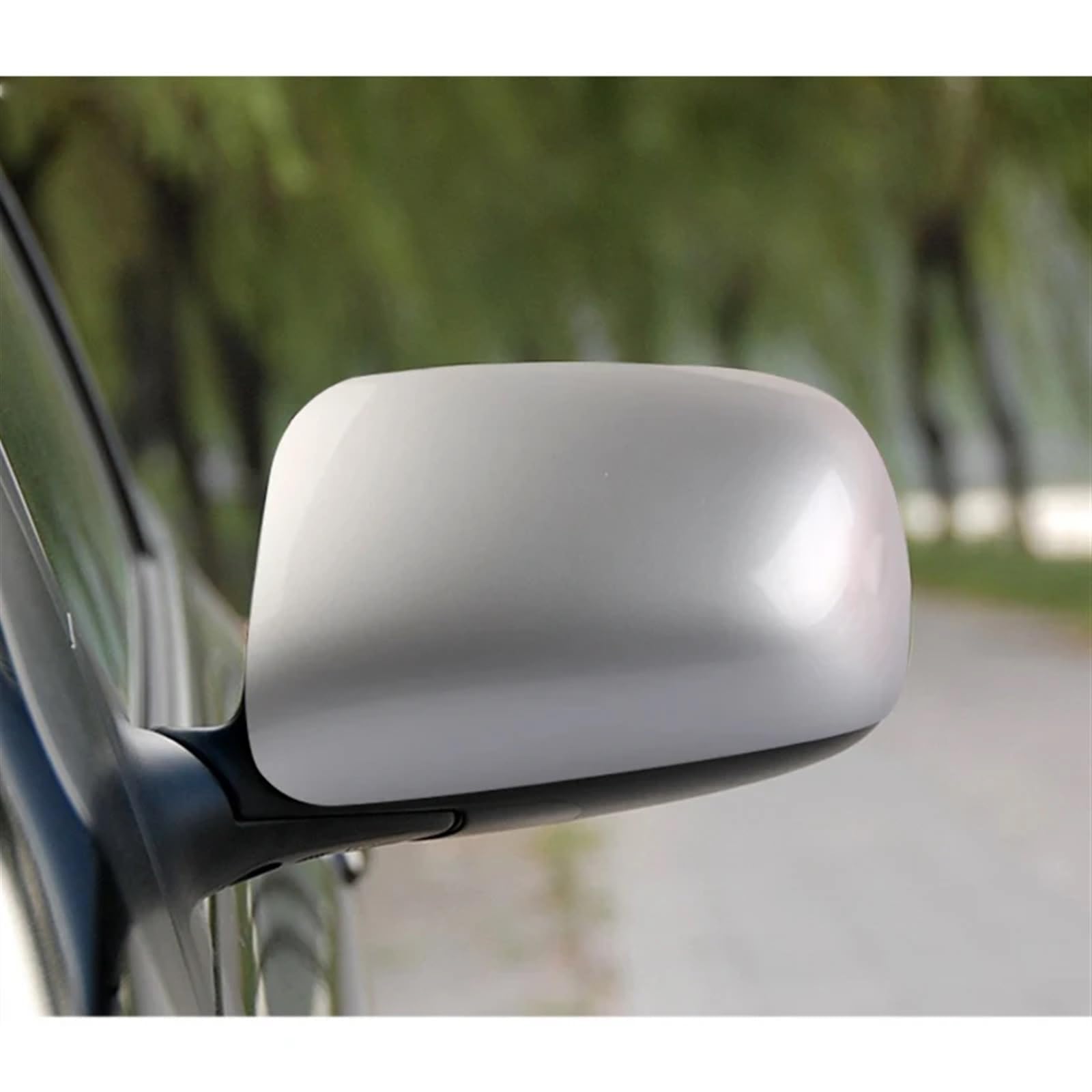 Calotta copri specchietto retrovisore esterno, lato sinistro, ABS, argento, adatta for Toyota Yaris, 2007, 2008, 2009, 2010, 2011