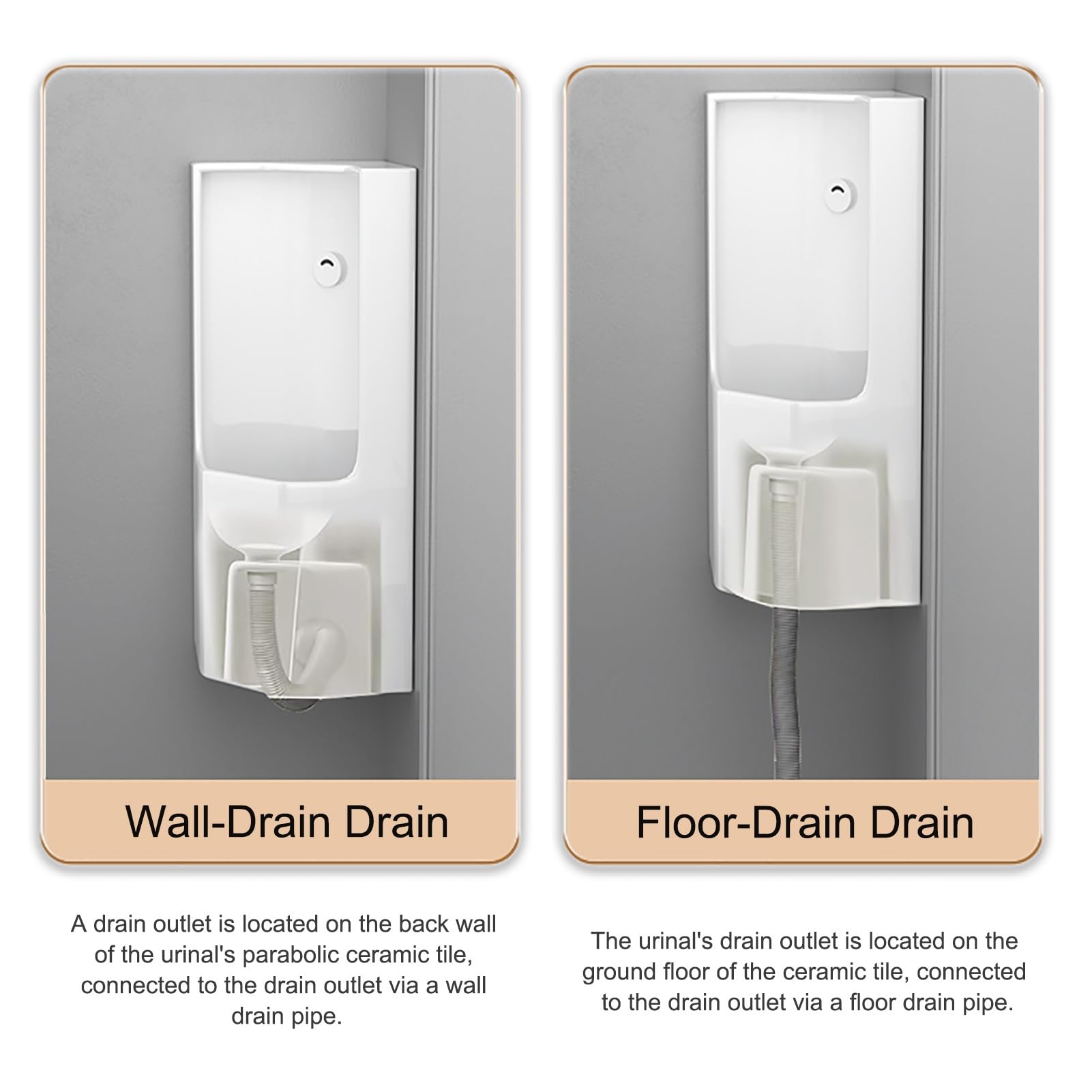 Urinarios de Esquina para Baño de Hombres, Urinario de Pared con Sensor Inteligente y Descarga, para Uso Público, para Karaoke, Bares, Baños y Hoteles