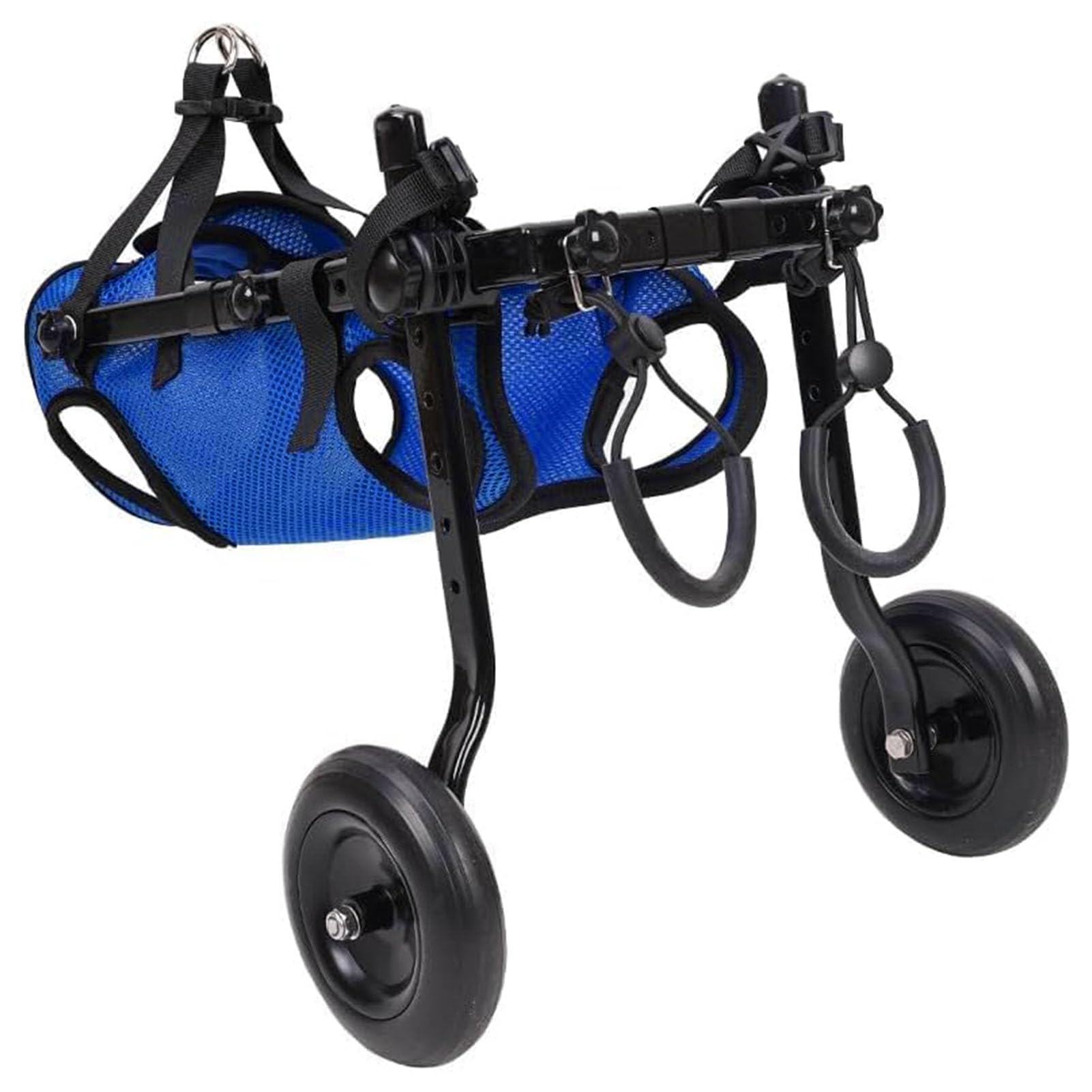 SJMDMZD 2 Wheels Dog Wheelchair Small, Adjustable Pets Cart Wheelchair for Back Legs, Dog Leg Brace and Hip Support, Assist Small Pets with Paralyzed Hind Limbs to Recover Their Mobility XS