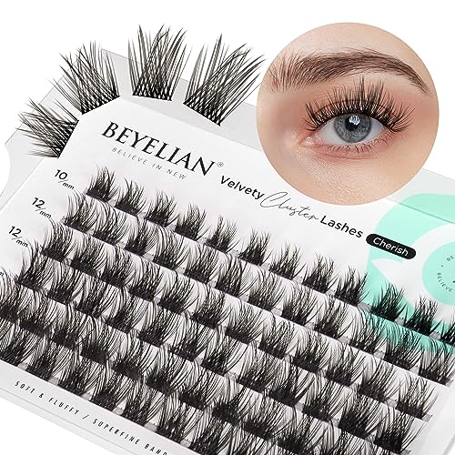BEYELIAN Lash Clusters 60 Pcs 10-16mm Individual Cluster Lashes False Eyelashes Extension, Cherish-C