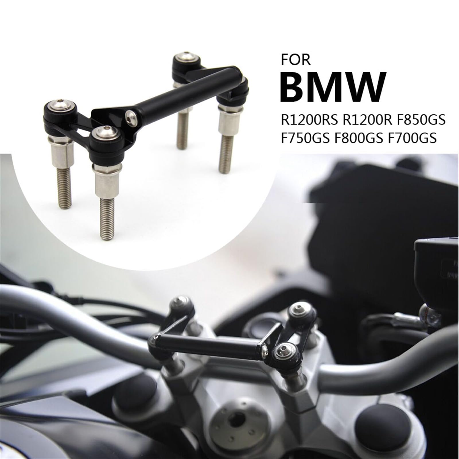 Stojak motocyklowy uchwyt na telefon komórkowy telefon komórkowy GPS wspornik talerzowy, dla BMW, R1200RS R1200R F850GS F750GS F800GS F700GS Zacisk na kierownicę motocykla i roweru