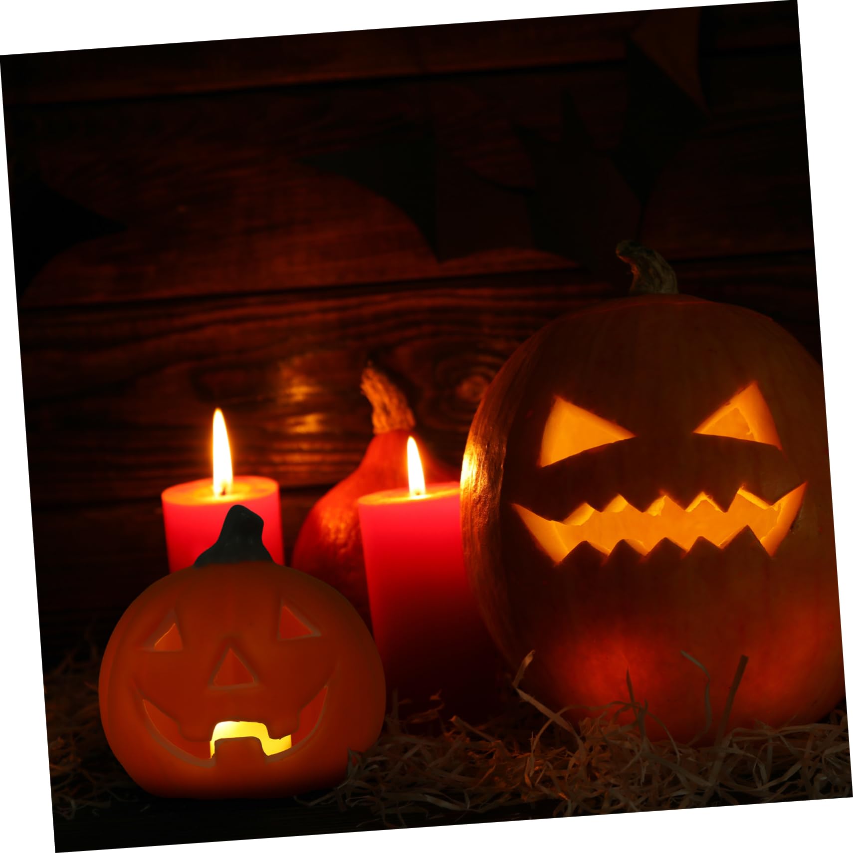 Healifty Glowing Pumpkin Lantern Halloween Decorative Table Lamp Garden Lantern Pumpkin Animated Light for Halloween Party