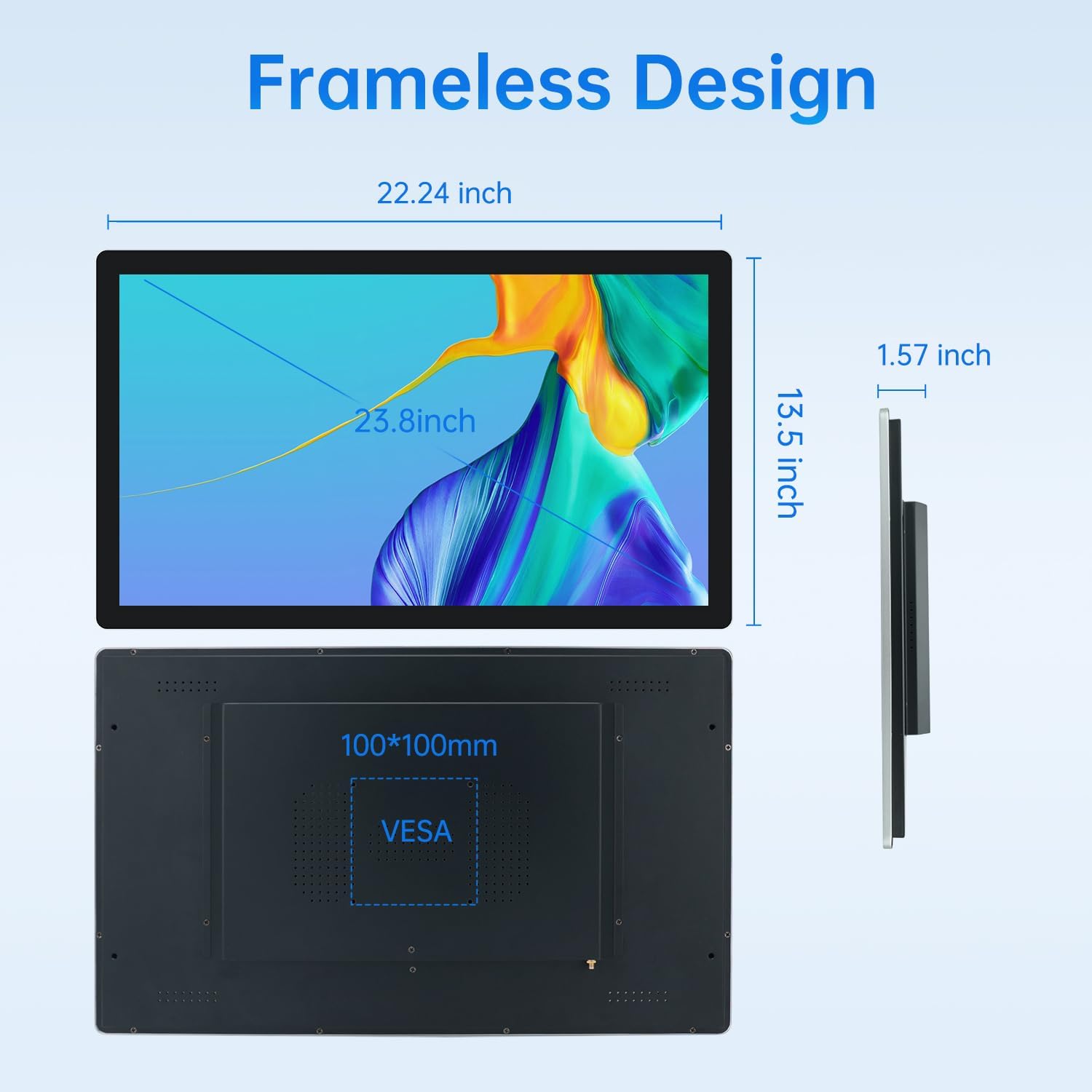 23.8-inch POS Touchscreen Monitor with Stand,16:9 Display 1920 x 1080P,WiFi & LAN,Built-in Speakers,Win 10 i7 8GB RAM & 256GB SSD,Suitable for Restaurant, Retail,Bar & Small Business