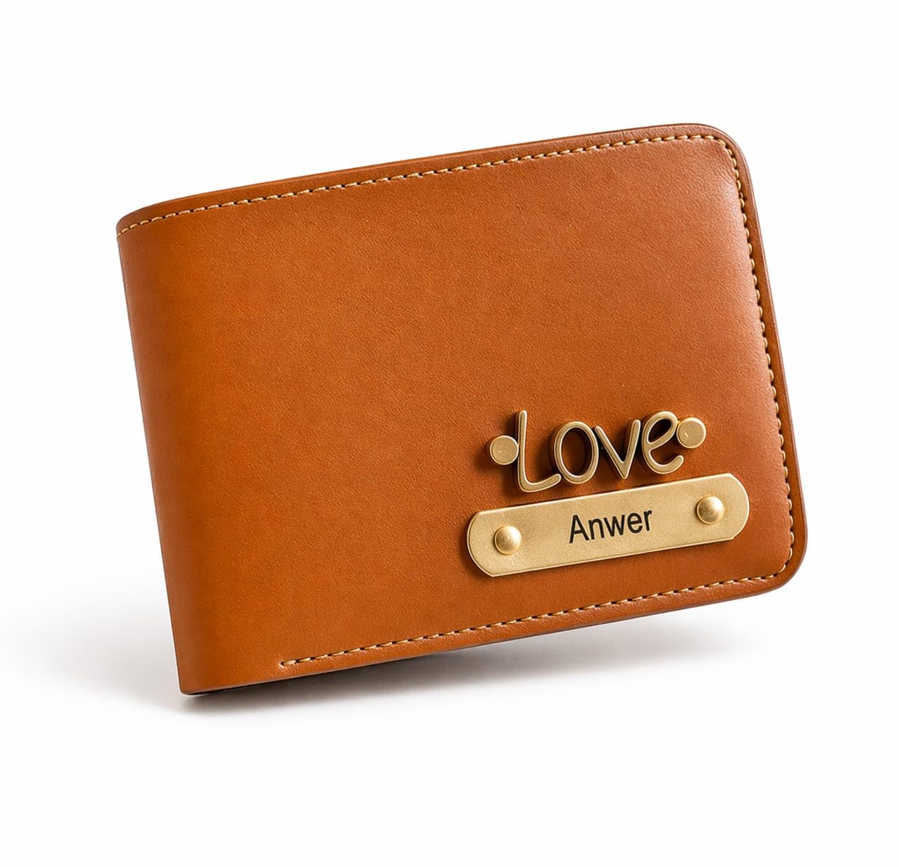 Name Wallet with Charm | Men's Leather Personalized Customised Print Wallet with Customized Name | Customizable with Name | Birthday Gift-image-23