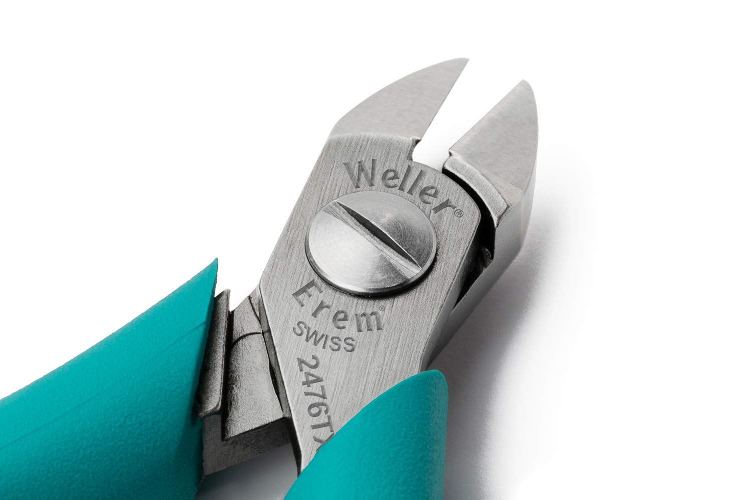 Weller Erem 2476TX2 Carbide Tip Cutter, Round Head, Full Flush Cut, 5" Length, 0.433" Jaw Length, Ergonomic Handle
