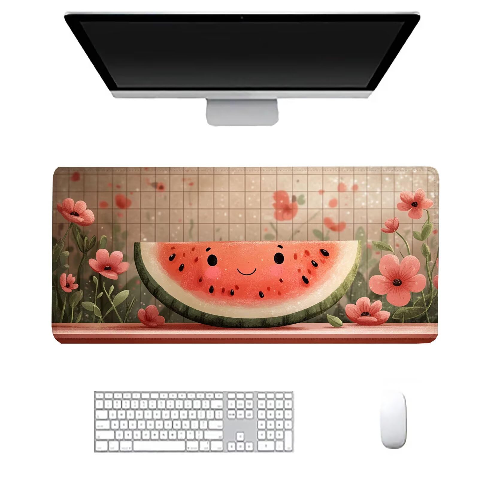 Podkładka pod mysz z uśmiechniętą twarzą duża podkładka na biurko dla graczy XXL 1600 x 800 x 3 mm niestandardowa podkładka pod mysz, ochraniacz na akcesoria biurowe, do domu Deco komputera biurowego