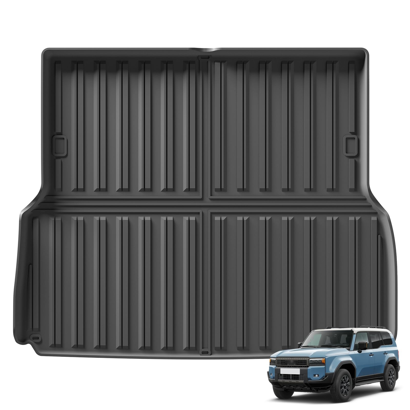 SMABEE Cargo Liner for Toyota Land Cruiser Prado 250 (Only for 5 Seat,US Version) All Weather Trunk Mat for 2024 2025 2026 Land Cruiser Accessories TPE Protective Pad Interior Black