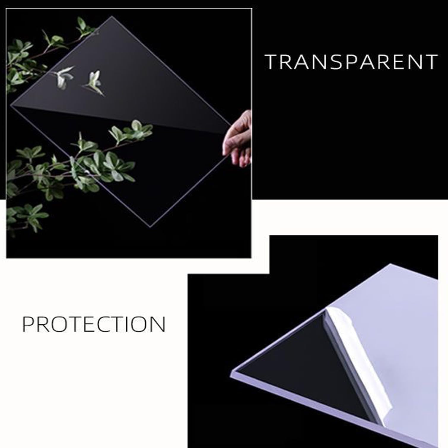 Lámina de policarbonato para techos, lámina de Seguridad de plástico acrílico Transparente para Ventanas de cobertizo, Panel de cobertizo de Repuesto, para Invernadero, marquesina, Proyecto