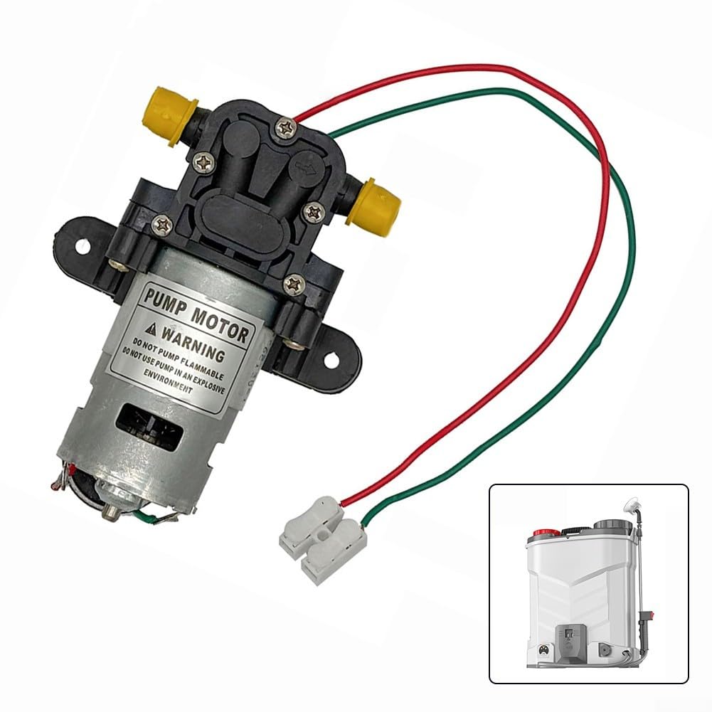 Cabezal de bomba de motor pulverizador 12V, Cabezal de bomba de montaje de motor, Batería de litio Cabezal de bomba de motor pulverizador de 12V para mantenimiento de jardín, Control de plagas