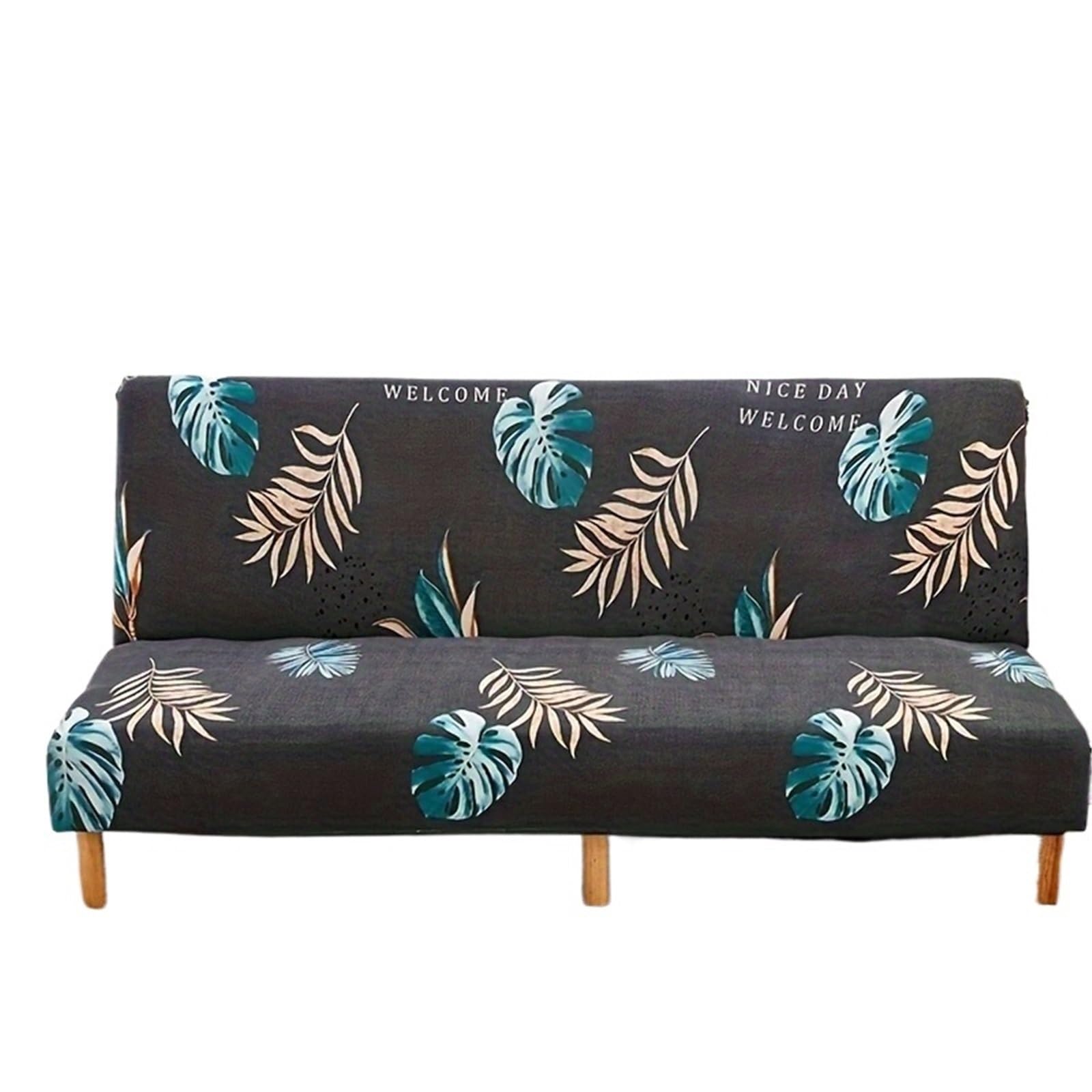 Housse de canapé imprimée élasthanne lavable taille L motif moderne