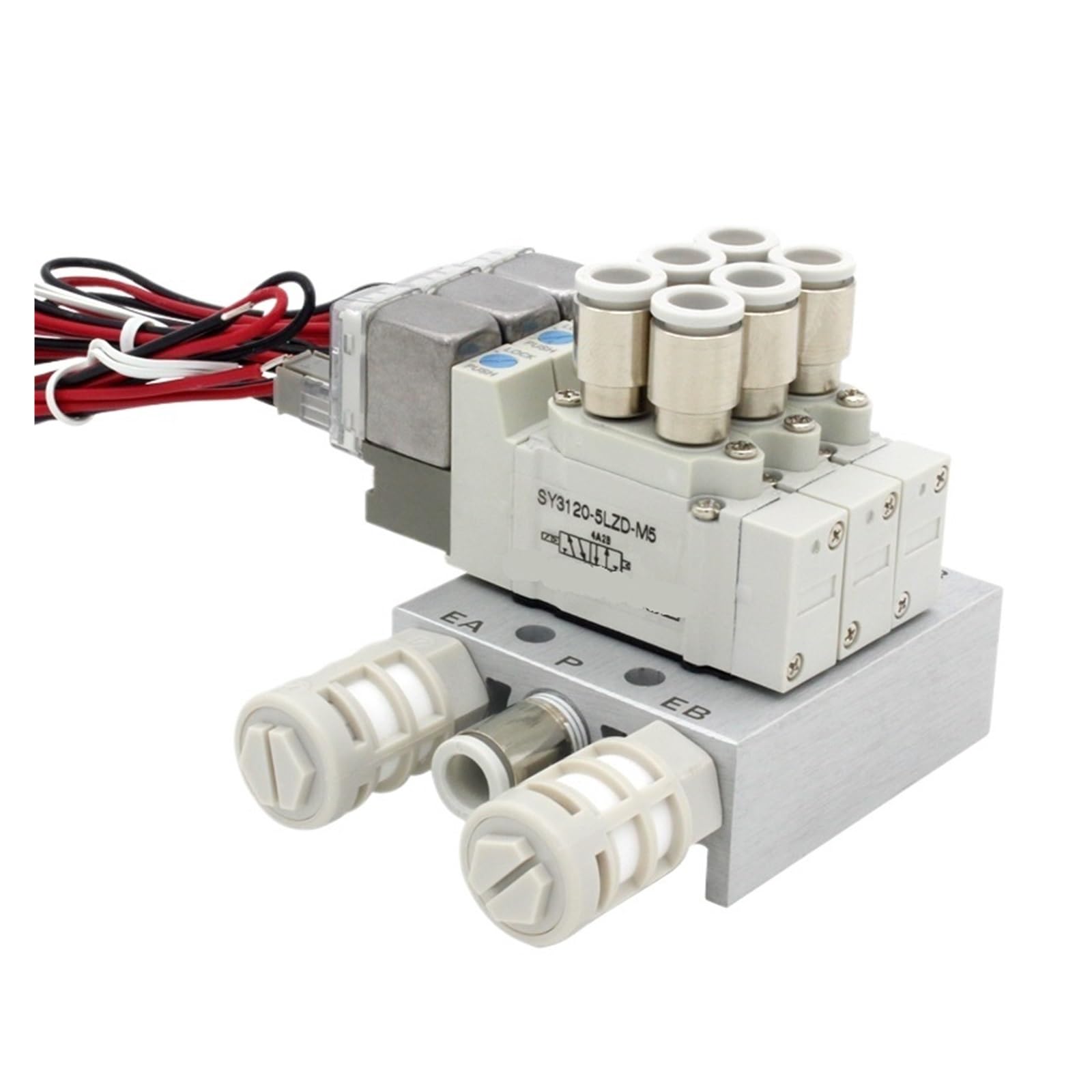 Électrovannes SY3120 SMC bloc de 2 stations pour contrôle de cylindre pneumatique M5