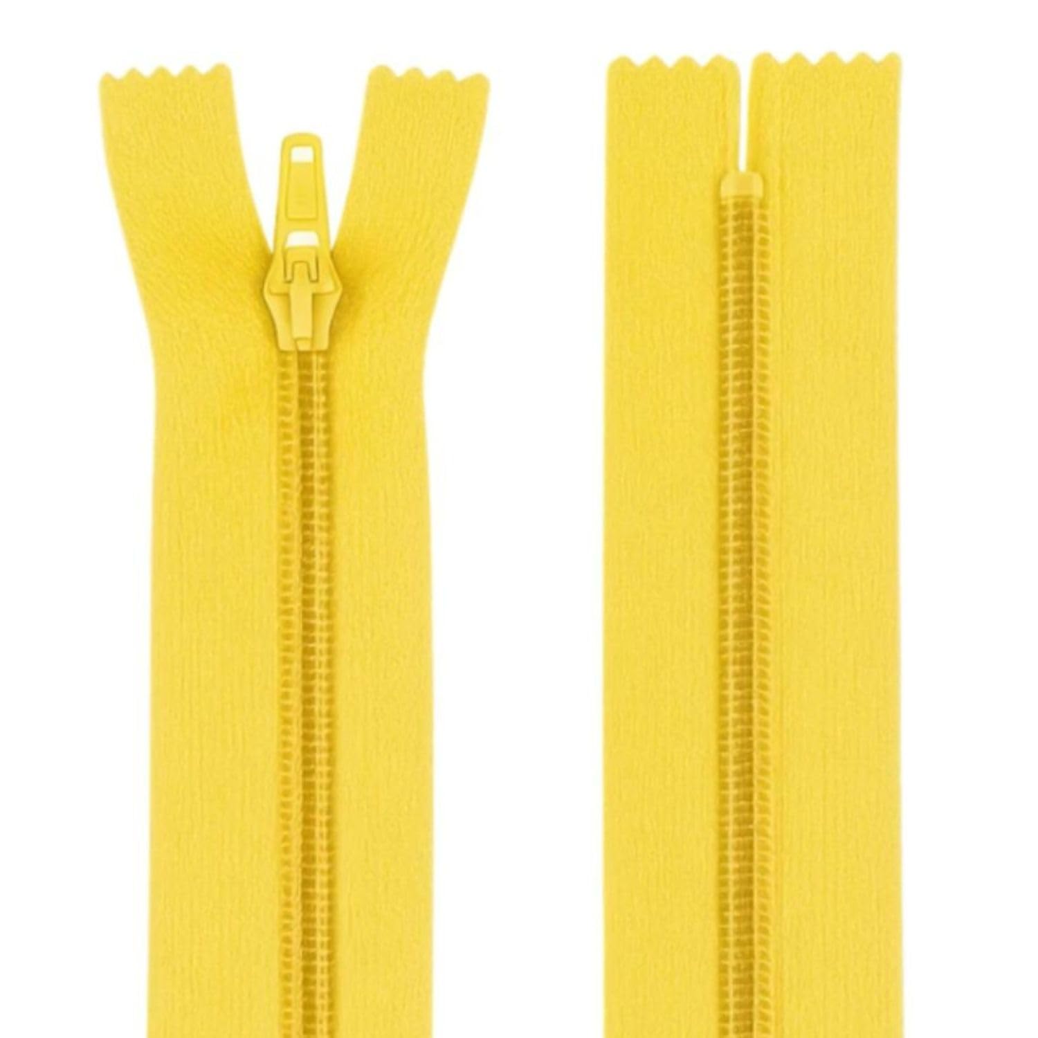 12" (30.5cm) Yellow Zip - Closed-End - Dressmaking, Sewing & Craft
