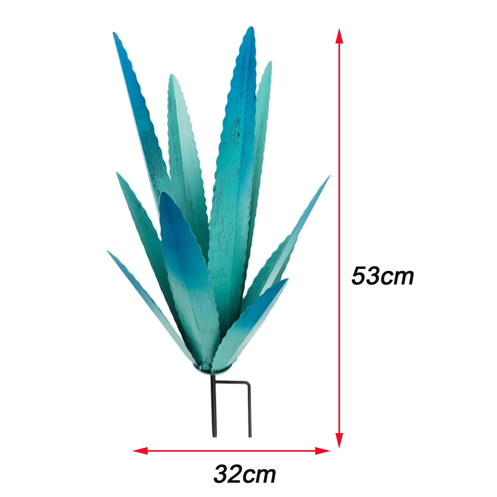 Scultura Rustica Tequila 53 cm, Pianta di Agave in Metallo Fai-da-Te per Decorazione della Casa, Statua Decorativa per Giardino e Cortile, Ornamenti da Giardino per Esterni