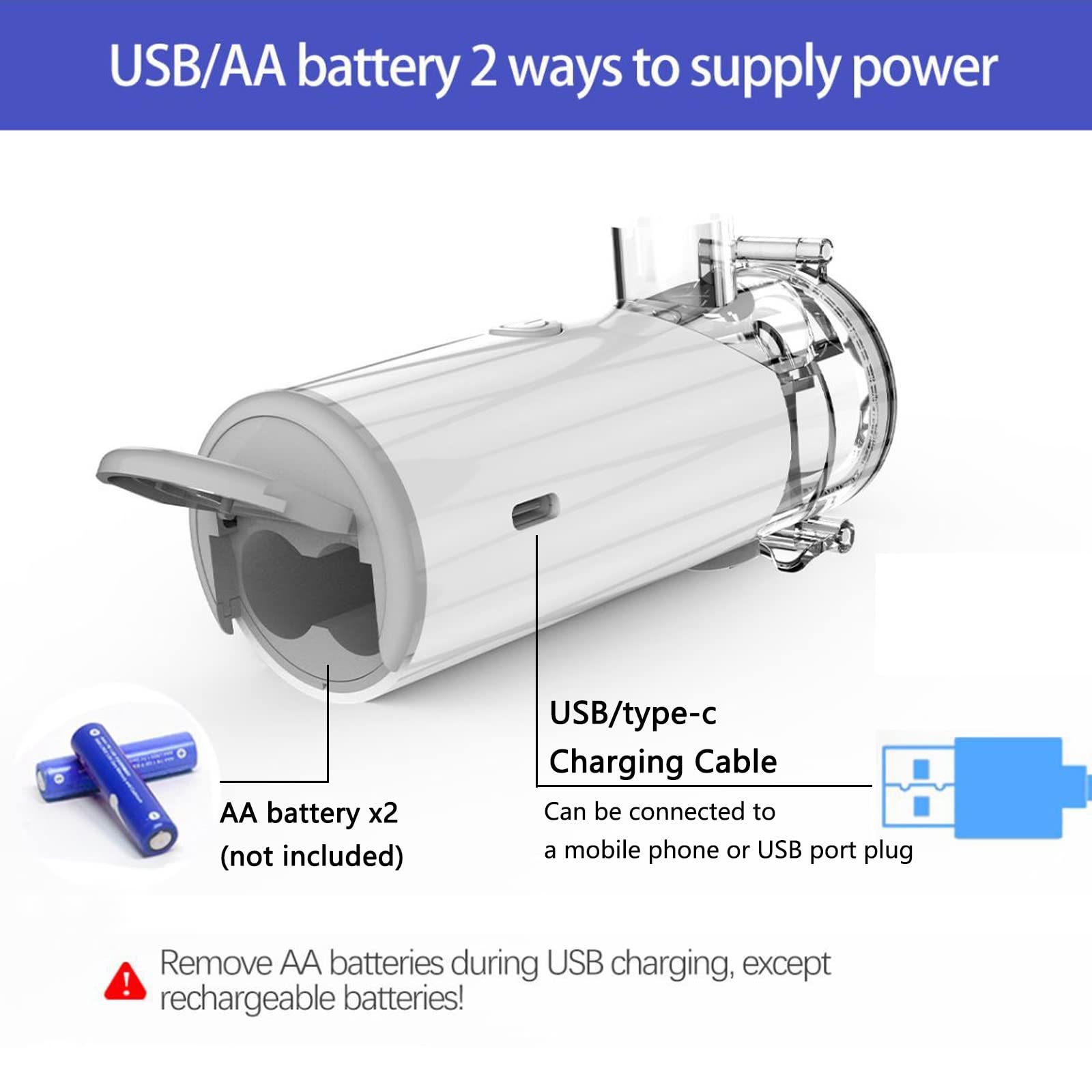 Atomizador de vapor para problemas respiratorios, mini pulverizador de mano recargable por USB con cabezal de pulverización reemplazable, ideal para el hogar, viajes y uso diario, gran atomización