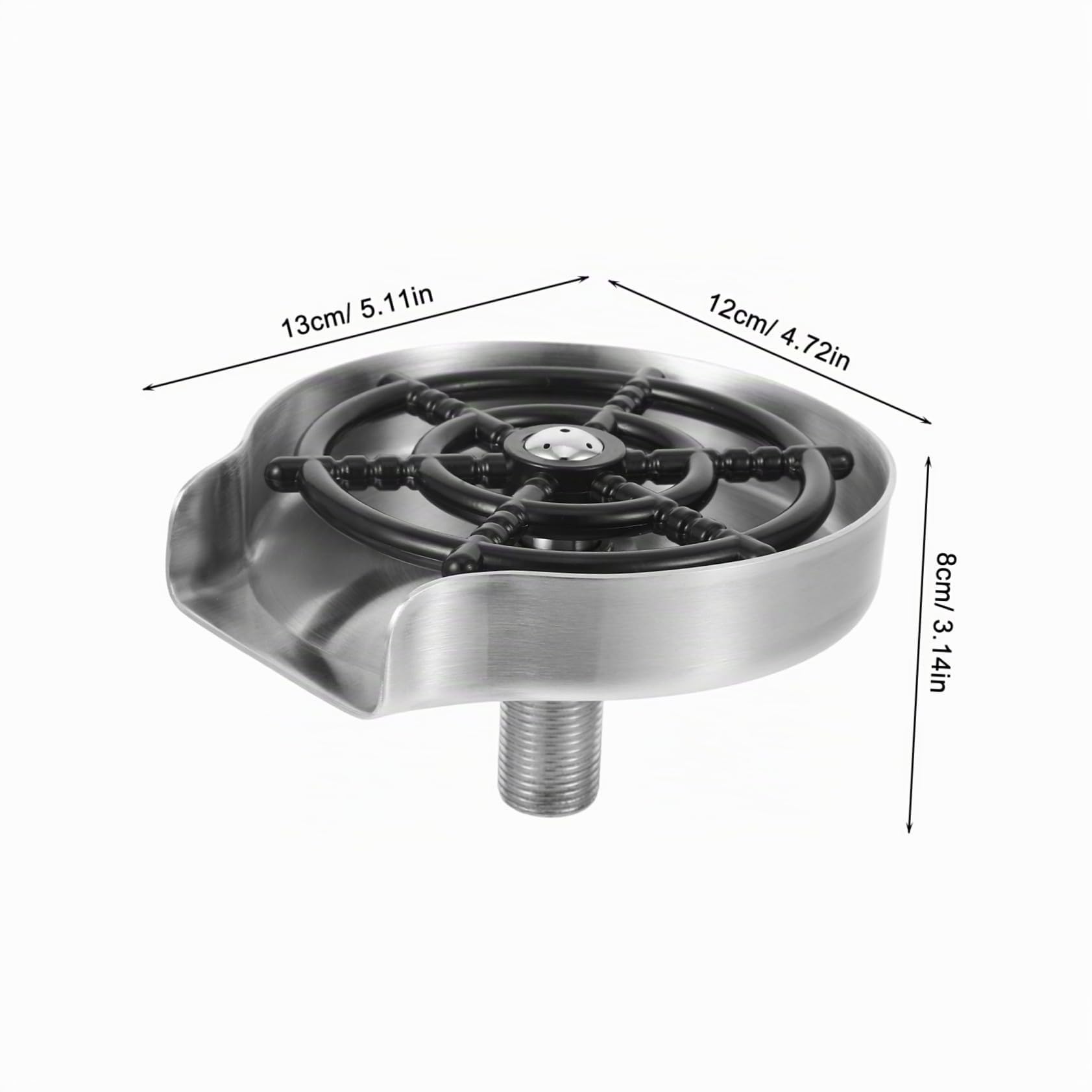Toddmomy Lave-gobelet Automatique Inox Rince-tasses Haute Pression Pour Évier La Cuisine Bar Maison Usage Quotidien
