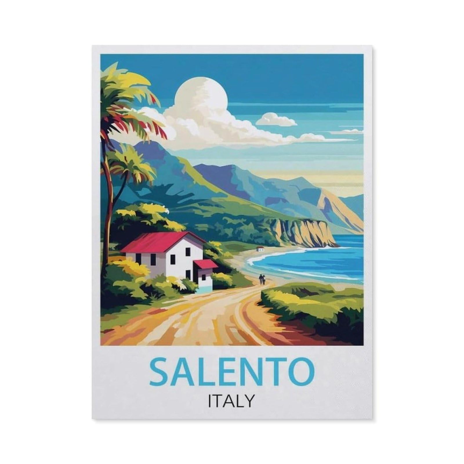 Funny Metal Tin Signs，Salento Italy(15x30cm）