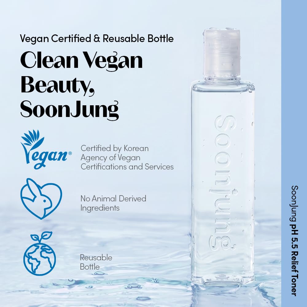 ETUDE HOUSE Soonjung pH5.5 Relief Toner 11.83 fl.oz (350ml) 23AD | Skin Care Solution | Low PH Toner for Sensitive Skin | Non-Comedogenic, Hypoallergenic & Fragrance Free Moisturizer for Face