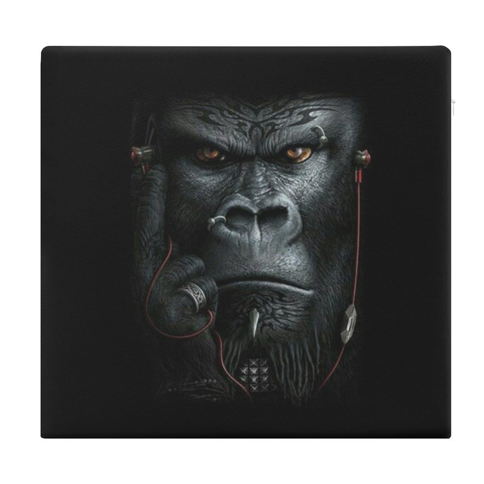 JZemdybill Chair Pad, Gorilla Seat Pad, Square Chair Cushion for Yoga Living Room Balcony